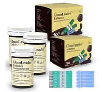GlucoLeader Blood Glucose Test Strips with Lancets. Made in Taiwan. (Meter Sold Separately) (150)