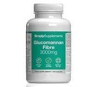 Glucomannan Fibre 3000mg from Konjac Root | 120 Capsules | Vegan Friendly | Glucomannan contributes to weight loss with an energy-restricted diet | 3000mg daily serving | Made in the UK