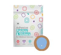 Glucomart Adhesive UnderPatch for Dexcom G7 & Stelo CGM (10-Pack) - Waterproof, Hypoallergenic Sensor Tape with External Adhesive Ring - Secure CGM Hold, Easy Placement, Skin-Friendly Protection