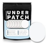Glucomart Universal Self Adhesive Underpatch for Dexcom G6 & Dexcom G7, Guardian, Libre CGM Sensors and Omnipod, Hypoallergenic, Pack of 10 Self Adhesive Barrier Patches for People with
