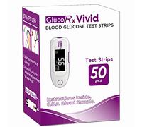 GlucoRx Vivid Blood Glucose Test Strips (50 Pcs), Purple