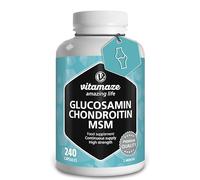 Glucosamine and Chondroitin Complex 2250mg with MSM and Vitamin C - Joints Care and Immune System - 240 Capsules - Supplement Without Additives - Vitamaze