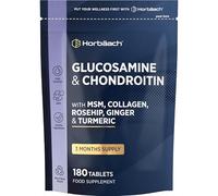 Glucosamine and Chondroitin High Strength 7-in-1 | 180 Tablets | 1200mg Complex with Glucosamine Sulphate 2KCl, MSM, Collagen and Ginger Root | Supplement for Men and Women | By Horbaach