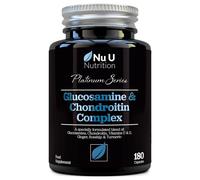 Glucosamine and Chondroitin High Strength Complex - 180 Capsules - with Turmeric, Ginger, Rosehip, Vitamin C & D - Joint