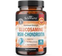 Glucosamine and Chondroitin High Strength | with MSM, Tumeric, Ginger, Boswellia Serrata, Collagen, Hyaluronic Acid & Bromelain | Glucosamine Complex | Third-Party Tested, Gluten-Free | 90 Capsules