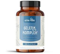 Glucosamine and Chondroitin Joint Complex | 180 High Strength Capsules | with MSM, Vitamin C, VIT D & Manganese | Bone and Joint Care Supplements for Women and Men | Alpha Foods