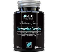 Glucosamine and Chondroitin, MSM, Vitamin C, Ginger, Turmeric Curcumin & Zinc | 90 Glucosamine Sulphate Capsules | Platinum...