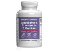 Glucosamine, Chondroitin & Calcium Supplement | Supports Bone & Muscle | 2KCl Glucosamine Sulphate & 90% Pure Chondroitin Sulphate | 120 Capsules = 2-Month Supply | Made in The UK to GMP Standards