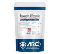 Glucosamine & Chondroitin Complex 180 Capsules - Vitamin C, Turmeric, Ginger & Rosehip - High Strength Contributes to Bone & Joint Health - Made in UK