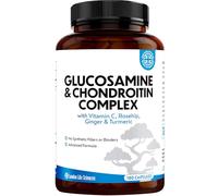 Glucosamine & Chondroitin Complex - 180 High Strength Capsules - Joint Support with Vitamin C, Turmeric, Ginger & Rosehip - 3 Month Supply - Advanced Formula by London Life Sciences