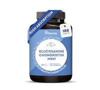 Glucosamine Chondroitin MSM - Advanced Joint Support Supplement with Vitamin C, Zinc & Boswellia - 180 Tablets (3-Month Supply) - Cartilage, Bone & Mobility Health - Vitavea Quality