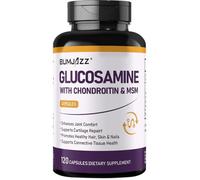 Glucosamine Chondroitin MSM Capsules, 120 Count 1500mg Glucosamine Sulfate with Chondroitin & MSM for Joint Health, Cartilage Support, and Flexibility