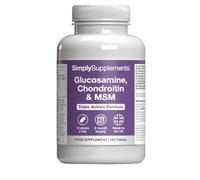 Glucosamine, Chondroitin & MSM Tablets | Supports an Active Lifestyle | 90% Active Chondroitin | 180 Tablets = 2 Months’ Supply | Manufactured in The UK in Accordance with GMP Standards