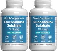 Glucosamine Sulphate 2KCl 1000mg | Designed for Active Lifestyles & Joint Care | 180 Capsules X2 : 12 Months’ Supply | Convenient One-a-Day Formula | GMP-Certified & UK-Made (Pack of 2)