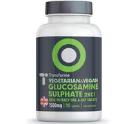 Glucosamine Sulphate 2KCl 1500mg 90 Tablets, High Strength, Vegan, Coated, Breakable, Easy to Swallow, 3 Months Supply, Gluten Free, by Transforme