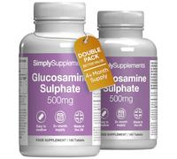 Glucosamine Sulphate 2KCl 500mg Tablets | Marine Sourced Supplement for Active Lifestyles | 360 Easy-to-Swallow Tablets | 4-Month Supply | UK Made to GMP Standards