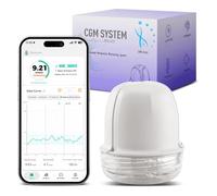 Glucose Monitor without Finger Pricking, Wearable sugar Monitor, Continuous Glucose Monitor, Sugar Test Kit Works with iOS and Android