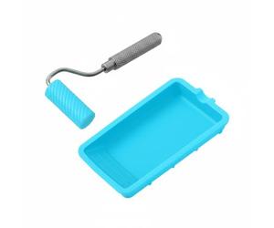 Glue Application Tray Glue Spreading Roller Tool With Silicone Tray And Even Distribution Roller Aluminum Handle For Long suitable for shops carpentry builds diy home projects, style to 1