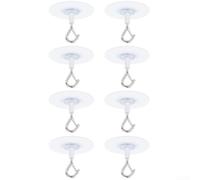 Glue Ceiling Hooks For Indoor Plants And Curtains No Drill Installation Strong PVC Stainless Steel Minimalist Design Space Saving 8 Pack Silver 65X65x45cm For Home Decor Small Spaces(Sliver)