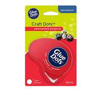 Glue Dots Craft Dispenser With 200 Dots, Adhesive, 1 Pack,Transparent