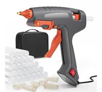 Glue Gun, 200W Industrial Hot Glue Gun, 60s Fast Heat Up Hot Melt Glue Gun, On/Off Function, Glue Guns with 30 x 11mm Glue Sticks & Case, Glue Gun for Crafting, DIY, Home & Office Repair (Orange)