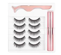 Glue- Magnetic Eyelash Kit: Ultra-Strong Liquid Magnet + Tweezers + Reusable False Lashes for Effortless, Day Wear