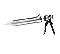 Glue Mortar Pointing Grouting Gun, Thicken Stainless Steel Ceramic Tile Caulking Gun Mortar Grouting Sprayer Caulking Tool with 2 Nozzles
