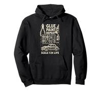 Glue Paint Repeat Scale Model Builder Hobby Design Pullover Hoodie
