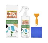 Glue Remover - 100ml Adhesive Cleaner Kit With Scraper & Towel | Powerful Sticker Label Tag Remover Spray | For Car Bumper Window Tape Wall Paint Decals Wallpaper & Home Cleaning