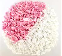 Glue Rings 600PCS Glue Rings for Eyelash Extensions, Lovely Heart Shape Lash Rings for Glue, Disposable Rings for Lashes Fan Blossom Glue Cups Holder Lashes Ring Supplies for Eyelash Extensions,Mix