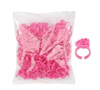 Glue Rings - Eyelash Extension Glue Holder, Pack of 100 Adjustable Cups, Eyelash Rings for Professional Eyelash Extension Kits, Suitable for Ink, Lip Products and Applying