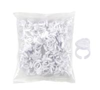 Glue Rings - Eyelash Extension Glue Holders, 100pcs Adjustable Cups | Eyelash Rings for Professional Lashing Kits, Suitable for Ink, Lip Products and Applying False Eyelash