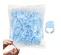Glue Rings - Eyelash Extension Glue Holders, 100pcs Adjustable Cups | Eyelash Rings for Professional Lashing Kits, Suitable for Ink, Lip Products and Applying False Eyelash
