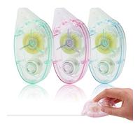 Glue Roller,3 Pcs 10mx8mm Double Sided Tape,Permanent Adhesive Glue Tape,Cellotape Dispenser Transparent,Scrapbook Accessories,Scrapbook Runner Tape for Crafting,Photo,Journal,Cards(Color Random)