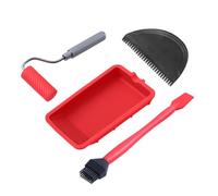 Glue Spreader Tool - Handheld 4-Inch Roller With Application Tray, Portable Woodworking Applicator, Reusable And Brush Combo | Complete Gluing Kit For Carpenter Woodwork Joinery Craft Projects Veneeri