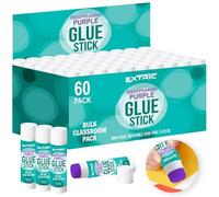 Glue Sticks Bulk Classroom, Purple Glue Sticks for Kids 60 Count, 0.32 Ounce Washable, for Kids, School and Home