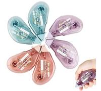 Glue Tape, Glue Tape Roller 6 Pack - Scrapbook Supplies Essential, 6m x 6mm Double Sided Dispenser with Strong Permanent Adhesive for Card Making, Photo Albums, Journaling and Gift Wrapping