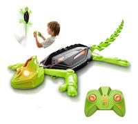 Glückpa Rechargeable Climbing Gecko, Wall Crawler Chameleon, Remote Controlled Robot Lizard with LED Eyes, Robot Gecko Toys for Kids, Birthday Gifts for Boys & Girls Ages 3 4 5 6 7 8+