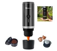 Glueckzeit Electric espresso machine that doesn't require a manual press pressure extraction fragrant espresso, No heating,compatible with NS capsules and ground coffee powder Black