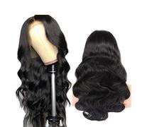 Glueless Lace Front Wigs Synthetic 13X4 Lace Front Human Hair Wig Pre-Picked Baby Hair 360 Lace Front Natural 150% Density (24 Inches)