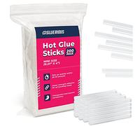 Gluerious Mini Hot Glue Sticks for Glue Gun, 200pcs Bulk Pack 4" Long x .27" Diameter Small Size, Multi Temp for Arts Crafts DIY Fabric & More.