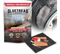 GlueTread Sidewall Repair Kit - Patch Sidewall of Your Tire - Kit Includes (1) 4"x4.5"x3/16 Patch, (4) Pieces of Sandpaper, Adhesive & Instructions