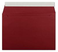 Glüxx Agent 100 ribbed envelopes DIN C6 dark red - 11.4 x 16.2 cm - 100 g/m² postal envelope without window, self-adhesive with peel-off strip - Colours-4-You