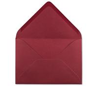 Glüxx-Agent 50 DIN C5 envelopes dark red - 22.0 x 15.4 cm - 110 g/m² wet-glue postal envelopes without window ideal for Christmas greeting cards invitations from your