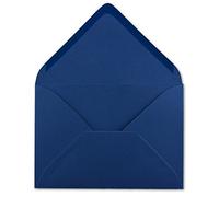 Glüxx-Agent 50 DIN C5 envelopes night blue - 22.0 x 15.4 cm - 110 g/m² wet-glue postal envelopes without window ideal for Christmas greeting cards invitations from your