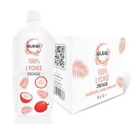 GLUG! 100% Lychee Fruit Juice, Healthy Juice Drink With No Added Sugar (6 x 1L)