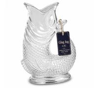 Glug Jug 1.5L Fish-Shaped Borosilicate Glass Glugging Jug, Clear