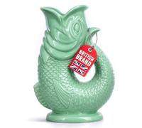 Glug Jug 1.5L Fish-Shaped Ceramic Glugging Jug, Duck Egg Blue
