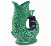 Glug Jug 1.5L Fish-Shaped Ceramic Glugging Jug, Ocean Green
