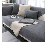 Gluhbirnen Chenille Sofa Slipcovers 1/2/3/4 Seater, Sofa Caver, Soft Chenille Sofa Cover, Fuzzy Funny Sofa Covers, Non Slip Sofa Covers Uk, Sofa Cover for Dogs, Gray, 70 * 180CM